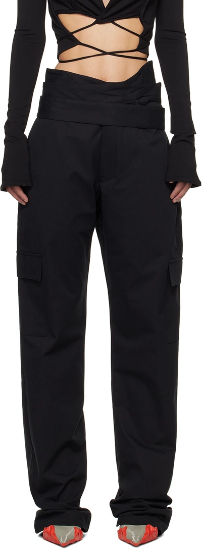 Shop Jade Cropper Black Wrap Belt Cargo Pants In 009 - Black