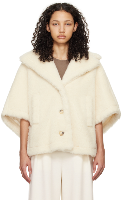 Shop Max Mara White Aleggio Coat In 1 White