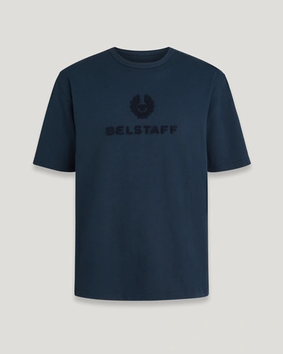 Shop Belstaff Varsity T-shirt In Dark Ink