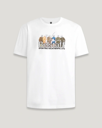 Shop Belstaff Sportsman Graphic T-shirt In White