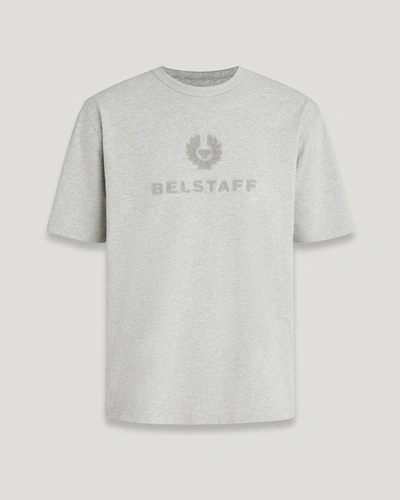 Shop Belstaff Varsity T-shirt Für Herren Heavy Cotton Jersey In Old Silver Heather
