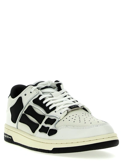 Shop Amiri Skel Top Hi Sneakers White/black