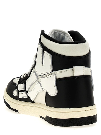 Shop Amiri Skel Top Hi Sneakers White/black
