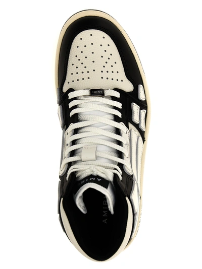 Shop Amiri Skel Top Hi Sneakers White/black