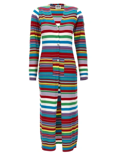 Shop Mo5ch1no Jeans Striped Cardigan Sweater, Cardigans Multicolor