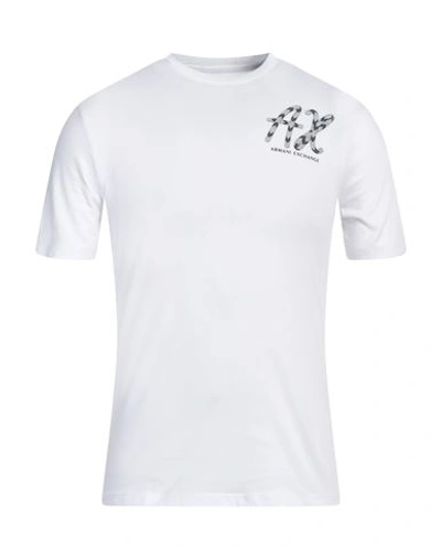 Armani Exchange Man T-shirt White Size Xs Cotton In White