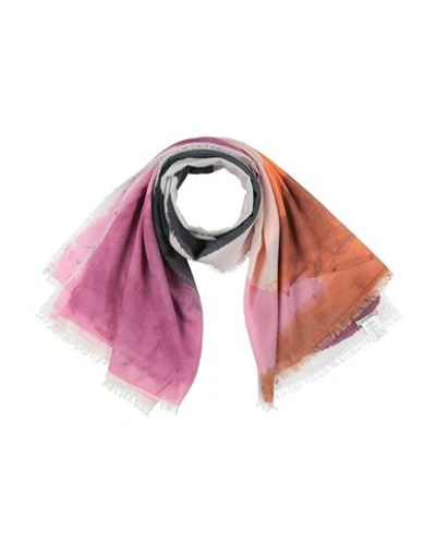 Shop Faliero Sarti Woman Scarf Pink Size - Modal, Cotton, Cashmere