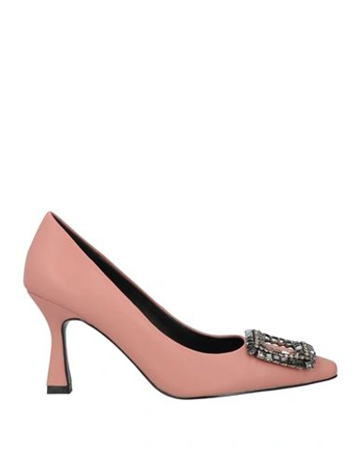 Shop Bibi Lou Woman Pumps Pastel Pink Size 8 Soft Leather