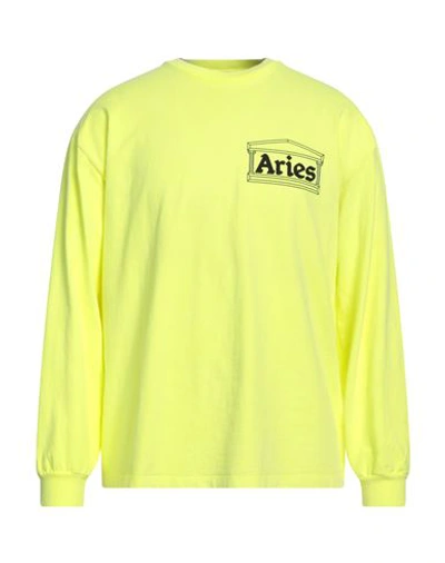 Aries Man T-shirt Yellow Size Xl Cotton In Yellow