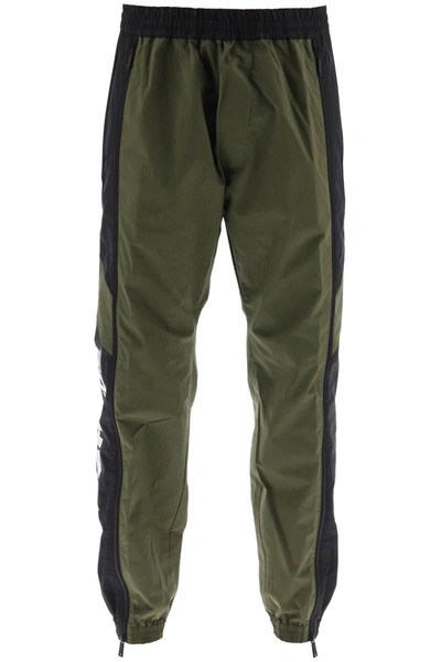 Shop Dsquared2 Stretch Cotton Pants In Black, Green