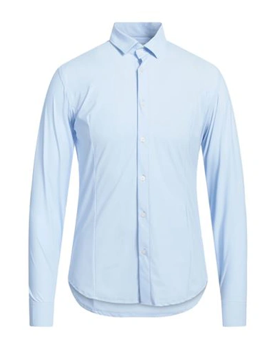 Shop Grey Daniele Alessandrini Man Shirt Sky Blue Size 17 Polyamide, Elastane