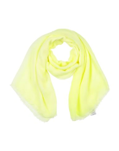 Shop Faliero Sarti Woman Scarf Yellow Size - Modal, Silk
