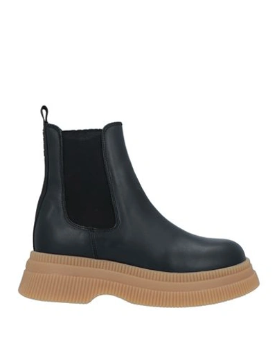 Shop Ganni Woman Ankle Boots Black Size 11 Soft Leather