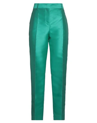Shop Alberta Ferretti Woman Pants Green Size 8 Polyester, Silk