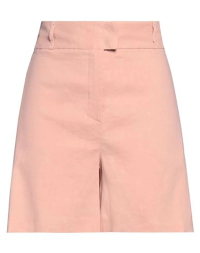 Pinko Woman Shorts & Bermuda Shorts Blush Size 8 Linen, Viscose, Elastane In Pink