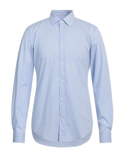 Shop Grifoni Man Shirt Sky Blue Size 15 ¾ Cotton, Polyamide, Elastane