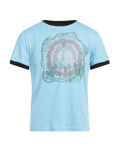 Shop Bluemarble Man T-shirt Azure Size M Organic Cotton