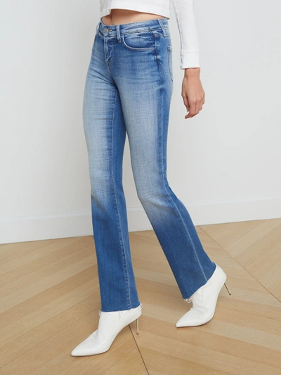 Shop L Agence Sneeki Low-rise Straight-leg Jean In Hayward