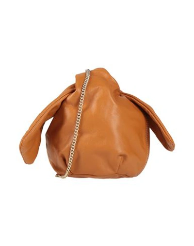 Shop Adais Woman Cross-body Bag Tan Size - Leather In Brown