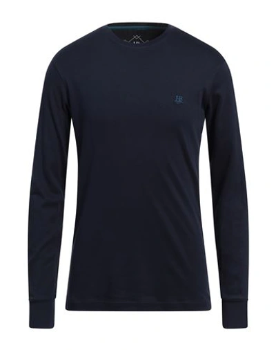 Shop Harmont & Blaine Man T-shirt Midnight Blue Size Xxl Cotton