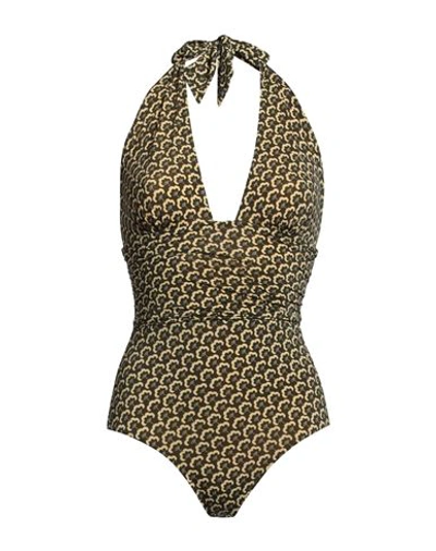Shop Siyu Woman One-piece Swimsuit Military Green Size 6 Polyamide, Elastane