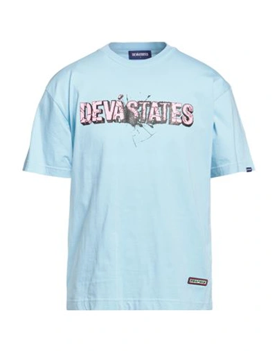 Shop Deva States Devá States Man T-shirt Sky Blue Size S Cotton