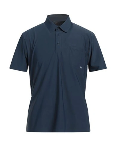 Shop Duno Man Polo Shirt Navy Blue Size S Polyamide, Elastane