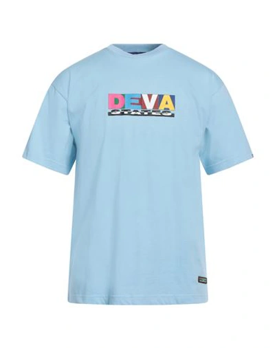 Shop Deva States Devá States Man T-shirt Sky Blue Size M Cotton