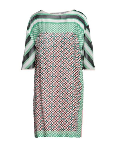 Shop Pianurastudio Woman Mini Dress Green Size 8 Polyester, Silk