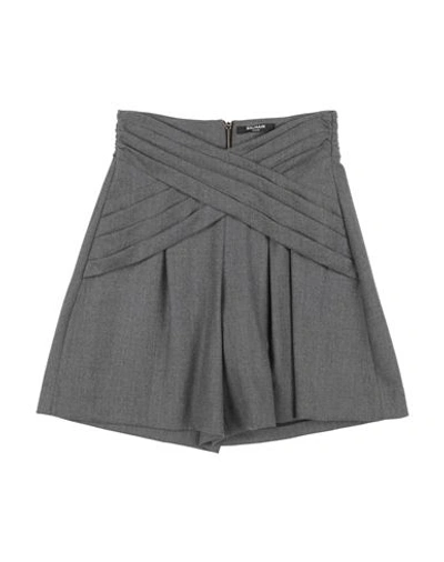 Shop Balmain Toddler Girl Shorts & Bermuda Shorts Grey Size 6 Wool, Elastane
