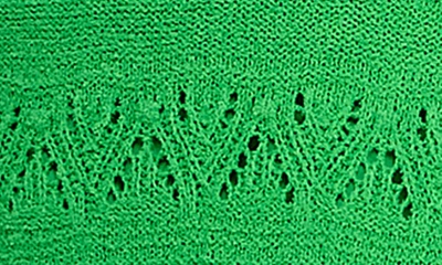 Shop Koko + Mason Popover Ruffle Pointelle Sweater Dress In Green