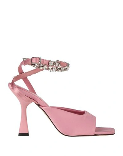 Shop Bianca Di Woman Sandals Pink Size 6 Textile Fibers