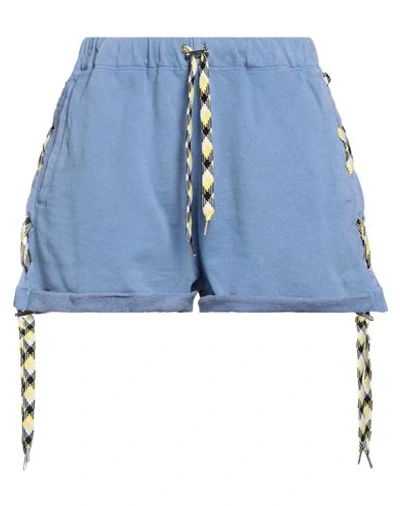 Shop Faith Connexion Woman Shorts & Bermuda Shorts Light Blue Size M Cotton