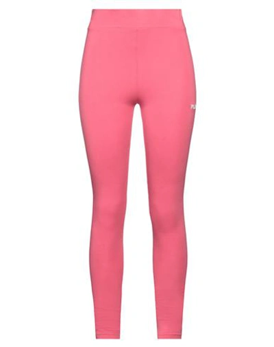 Shop Fila Woman Leggings Fuchsia Size S Cotton, Elastane In Pink