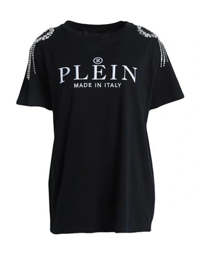 Shop Philipp Plein Woman T-shirt Black Size M Cotton
