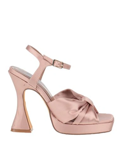 Shop Bibi Lou Woman Sandals Blush Size 8 Textile Fibers In Pink