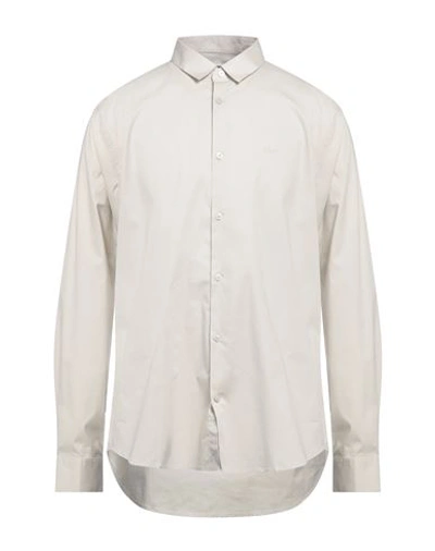 Shop Armani Exchange Man Shirt Off White Size M Cotton, Elastane