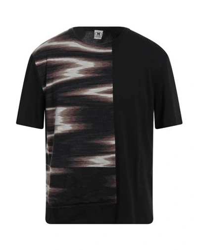 Shop M Missoni Man T-shirt Black Size Xl Wool, Polyamide