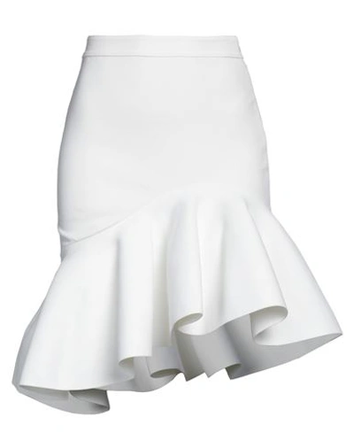 Shop Alexander Mcqueen Woman Mini Skirt Ivory Size Xs Viscose, Polyamide, Polyester, Elastane In White