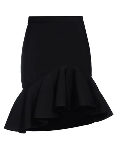 Shop Alexander Mcqueen Woman Mini Skirt Black Size Xs Viscose, Polyamide, Polyester, Elastane