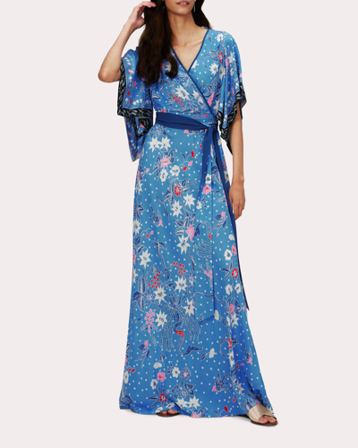 Shop Diane Von Furstenberg Women's Gary Wrap Dress In Blue