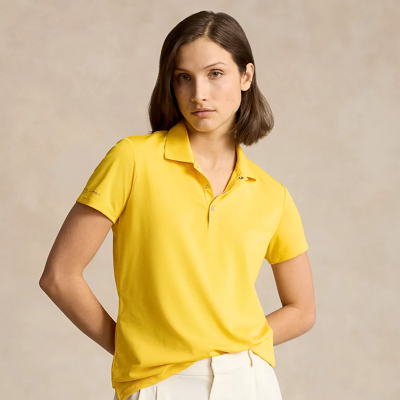 Shop Rlx Golf Classic Fit Tour Polo Shirt In Canary Yellow