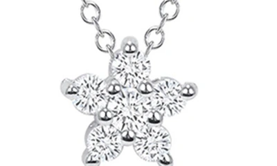 Shop Ron Hami 14k Gold Diamond Flower Necklace In White Gold