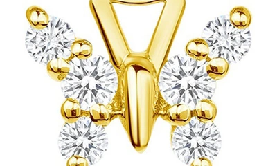 Shop Ron Hami 14k Gold Pavé Diamond Butterfly Huggie Drop Earrings