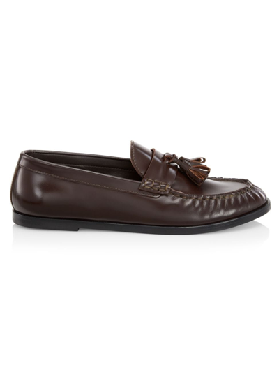 Shop The Row Women's Leather Loafers In Espresso