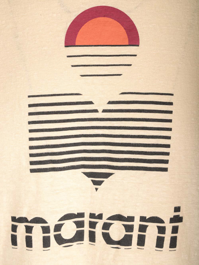 Shop Isabel Marant Karman T-shirt In Beige