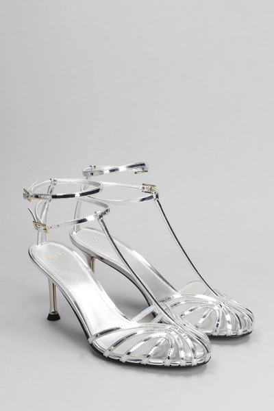 Shop Alevì Jessie 075 Sandals In Silver Leather