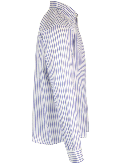 Shop Isabel Marant Jasolo Striped Shirt In Light Blue