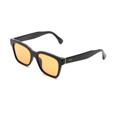 Shop Retrosuperfuture America Refined Black Sunglasses In Nero