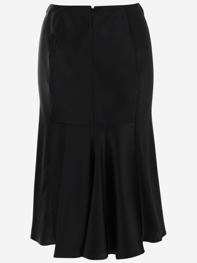 Shop Stella Mccartney Viscose Blend Skirt In Black